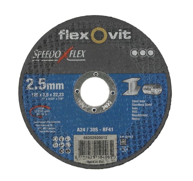Hovedbilde Flexovit Speedoflex kappeskive 2,5 x 125 x 22,23 ...